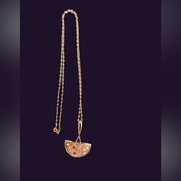 SS ladies Necklace with Rock pendant hanging on Beautiful  link chain - Picture 4 of 4